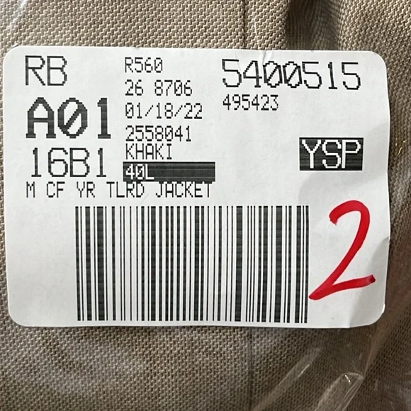 NWT Lands End Khaki Comfort Year’rounder Tailored Suit Jacket Size 40L Long - Picture 11 of 11